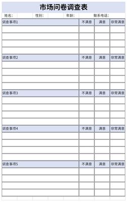 市場(chǎng)問(wèn)卷調(diào)查表在廣告設(shè)計(jì)中的應(yīng)用與優(yōu)化